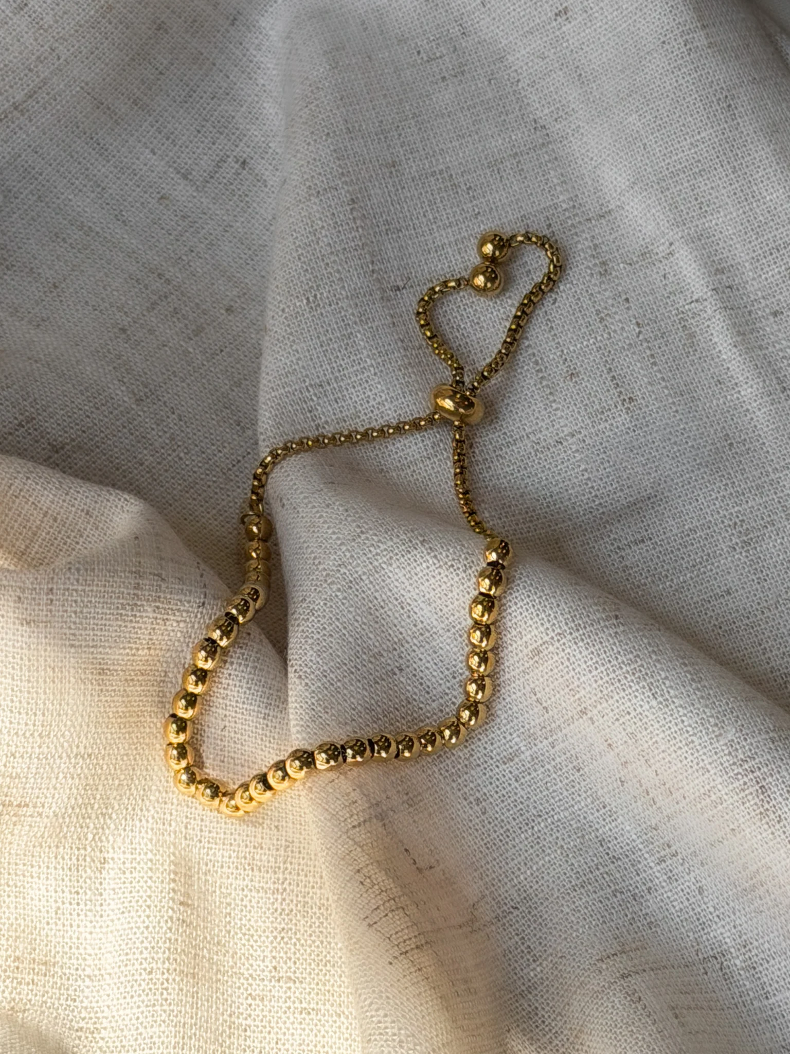Gold Beaded Ball Bracelet