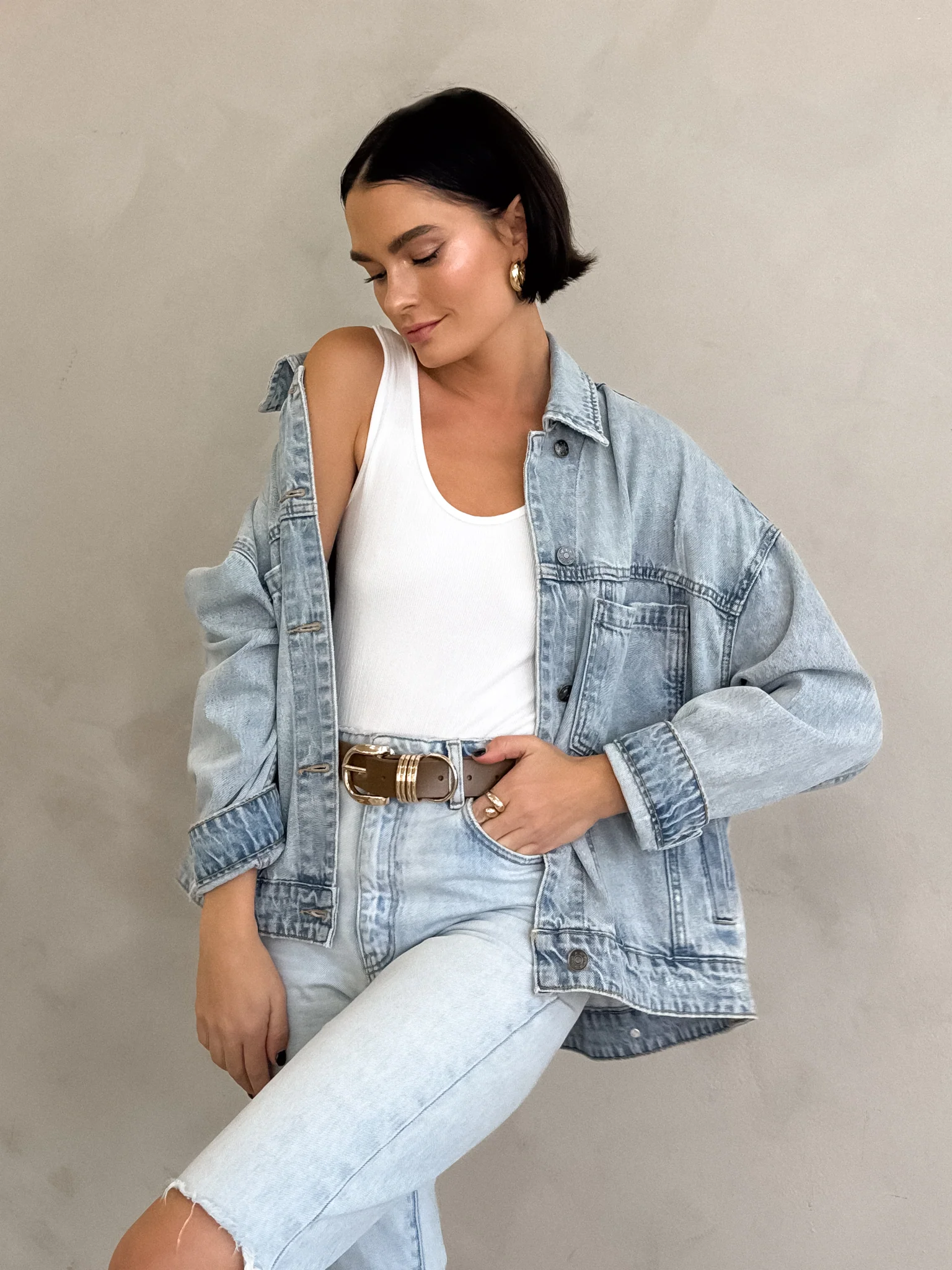 Stargazer Pleated Denim Jacket - Image 4