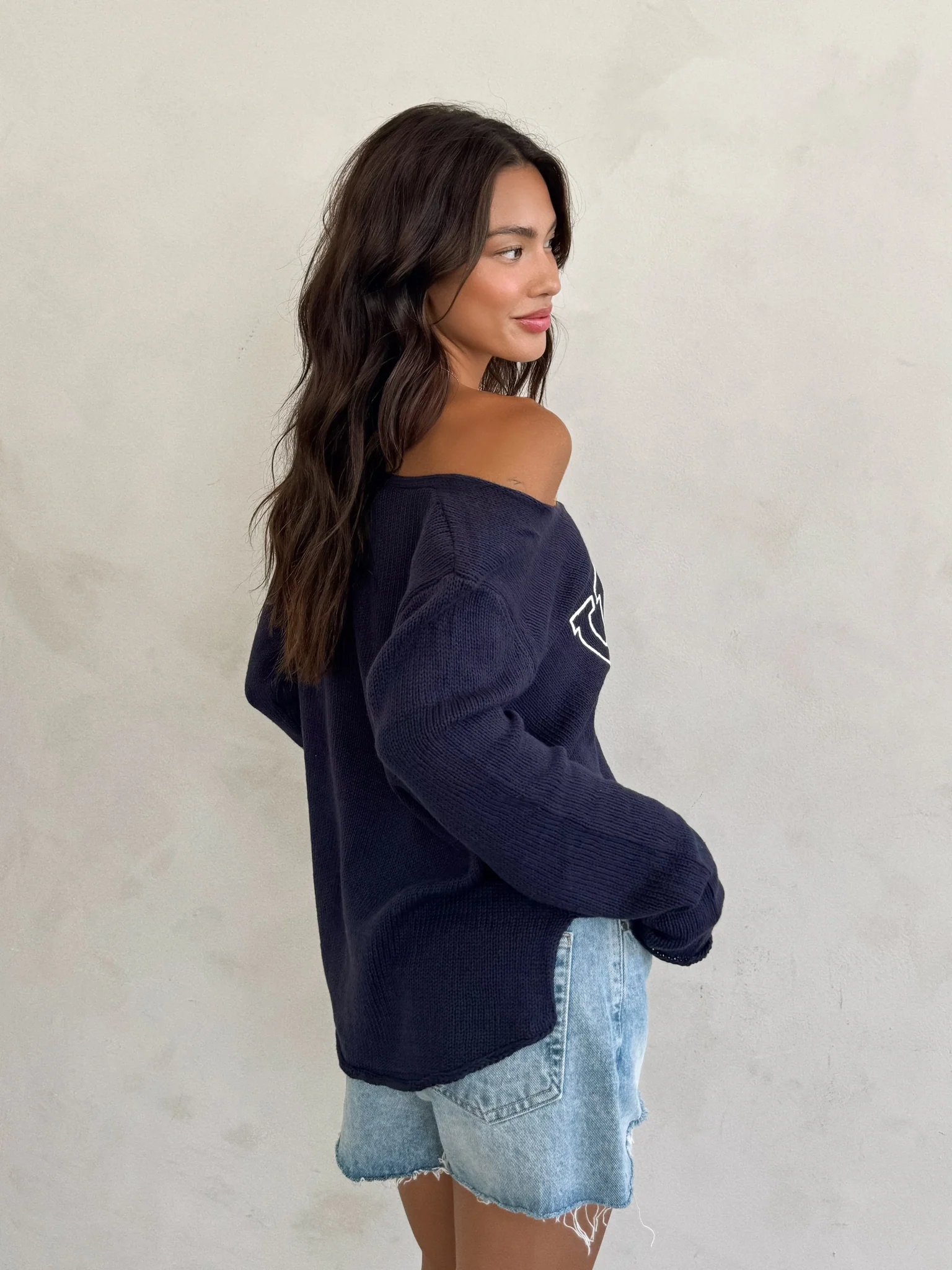 Born in the USA Sweater in Navy - Image 4