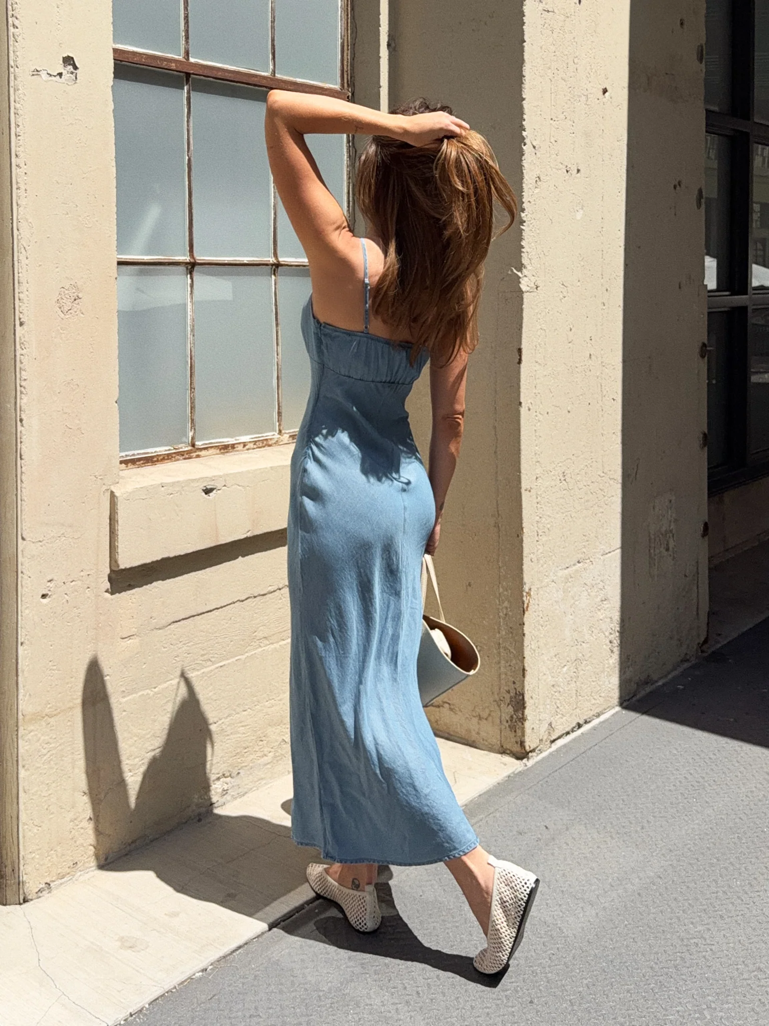 Crystal Denim Midi Dress - Image 4