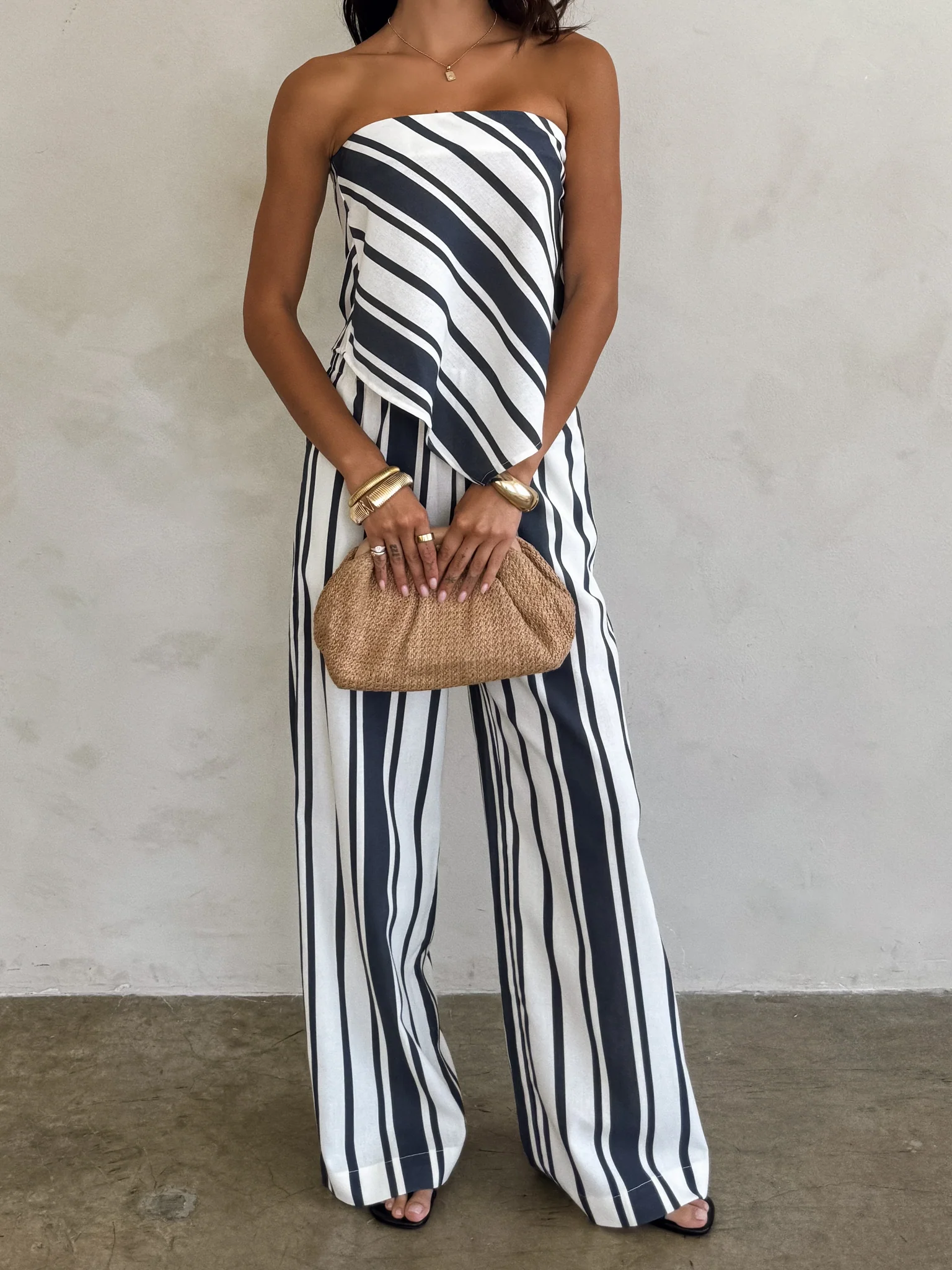 Estella Stripe Strapless Top - Image 3