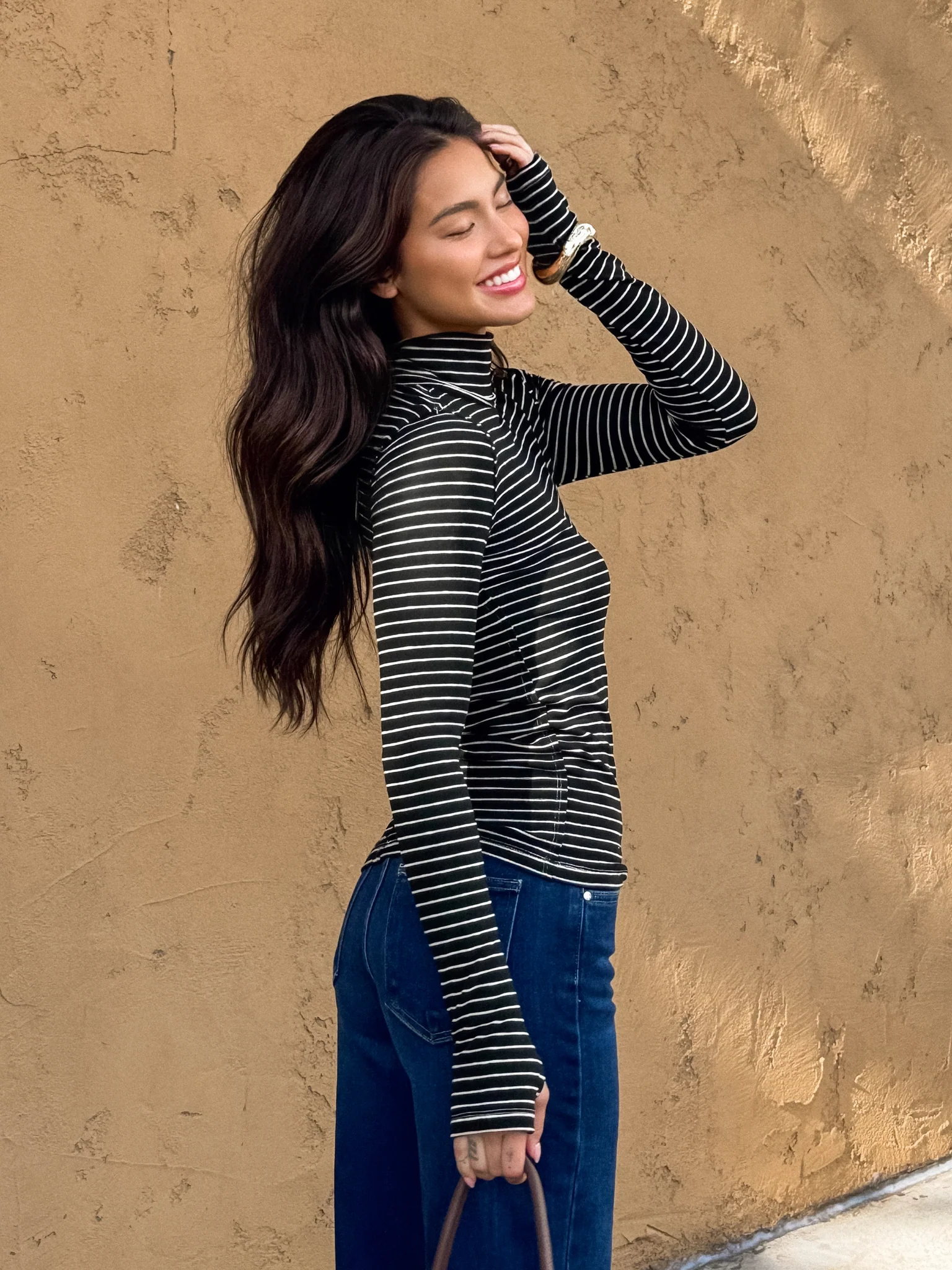 Between the Lines Stripe Turtle Neck - Final Sale - Image 2