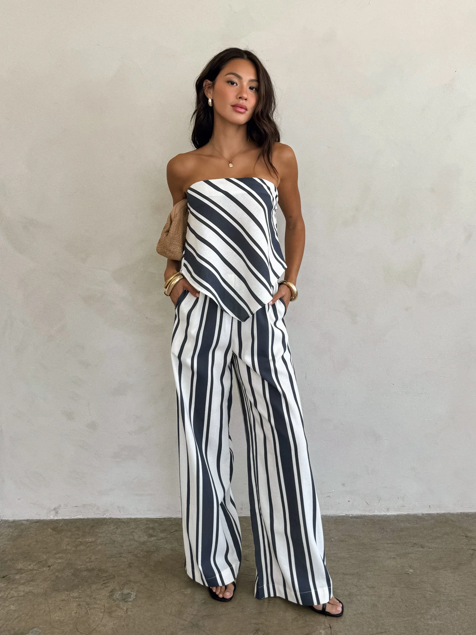 Estella Stripe Wide Leg Pants