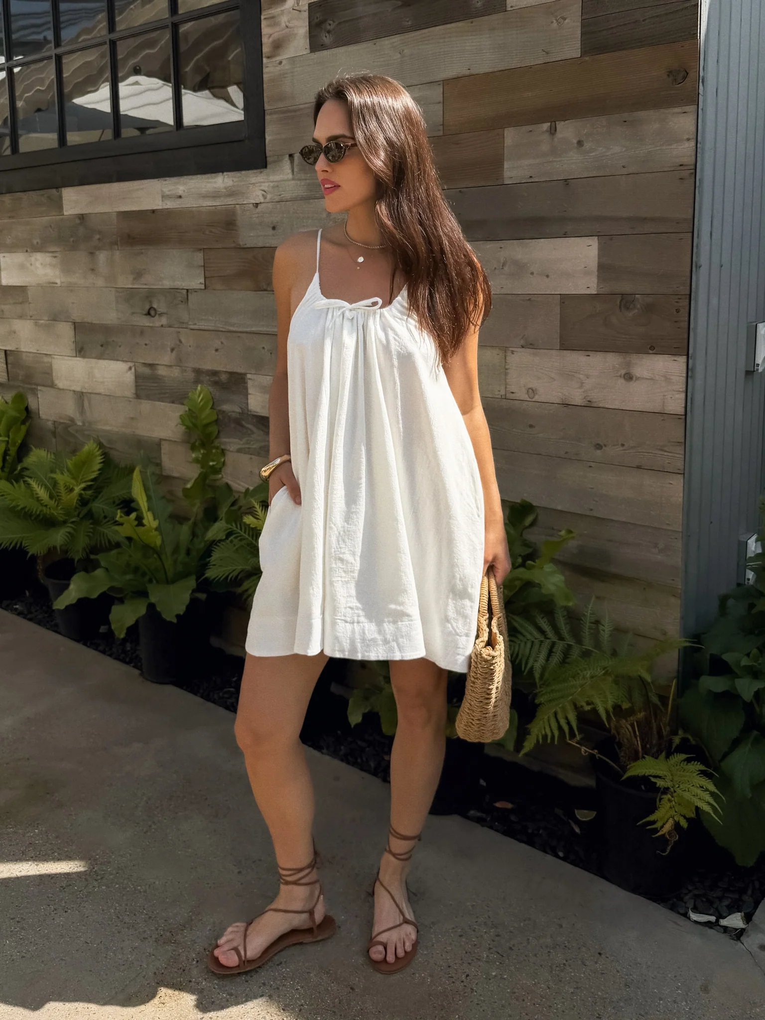 Ciela Mini Dress in Off White - Image 2