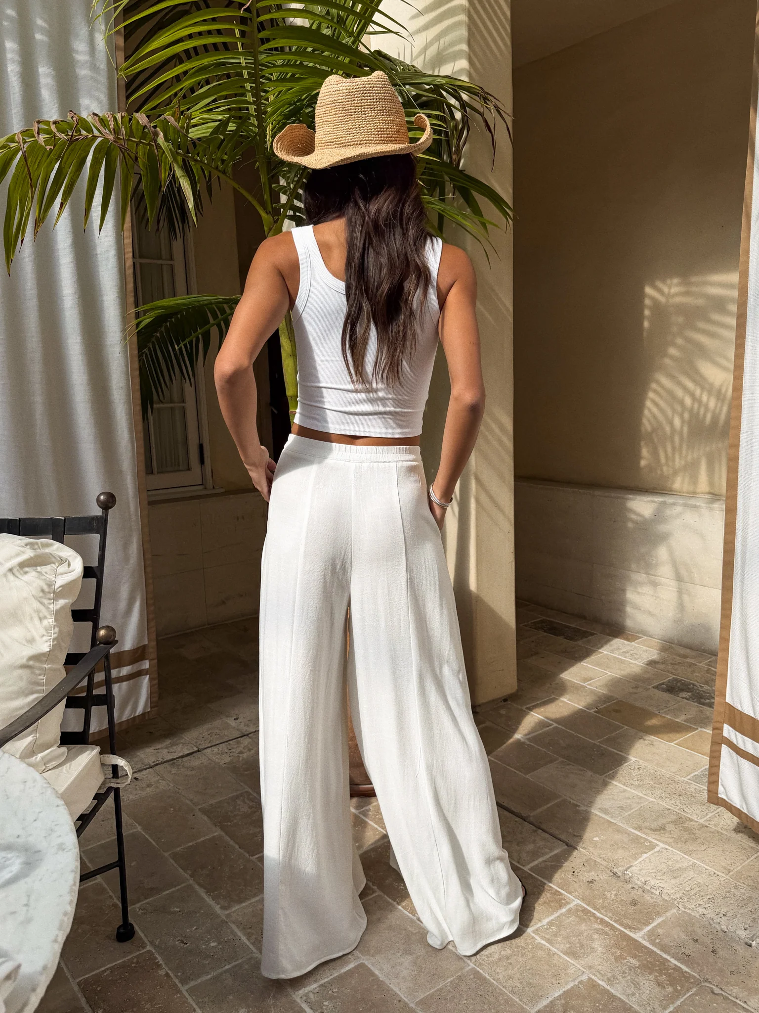 Before You Linen Pants in Off White - Image 5
